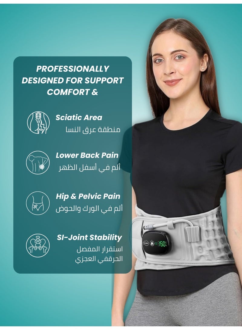 AL ARAS Lumbar Decompression Support Belt | Adjustable Inflatable Back Support with Air Pump - Image 2